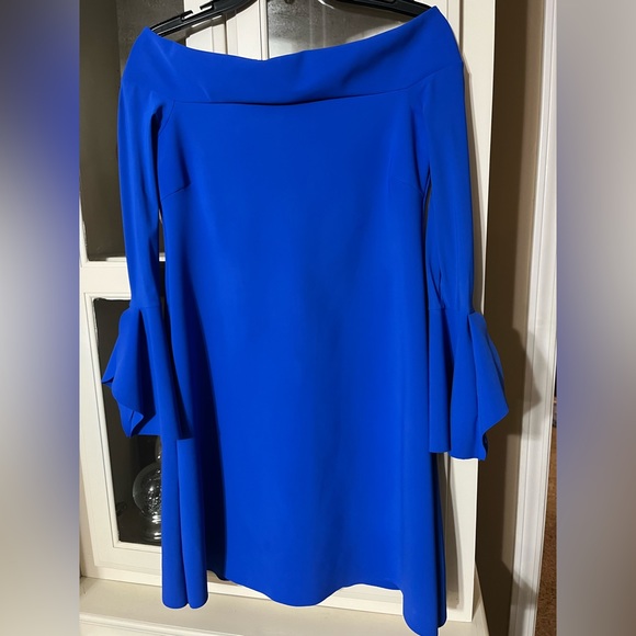 Chiara Boni Dresses & Skirts - Chiara Boni Berit off the shoulder mini dress Blu Klein